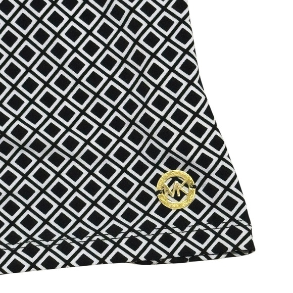 MICHAEL KORS - Women’s 3/4 Length Sleeve Blouse, Black/White, Large - Picture 5 of 5
